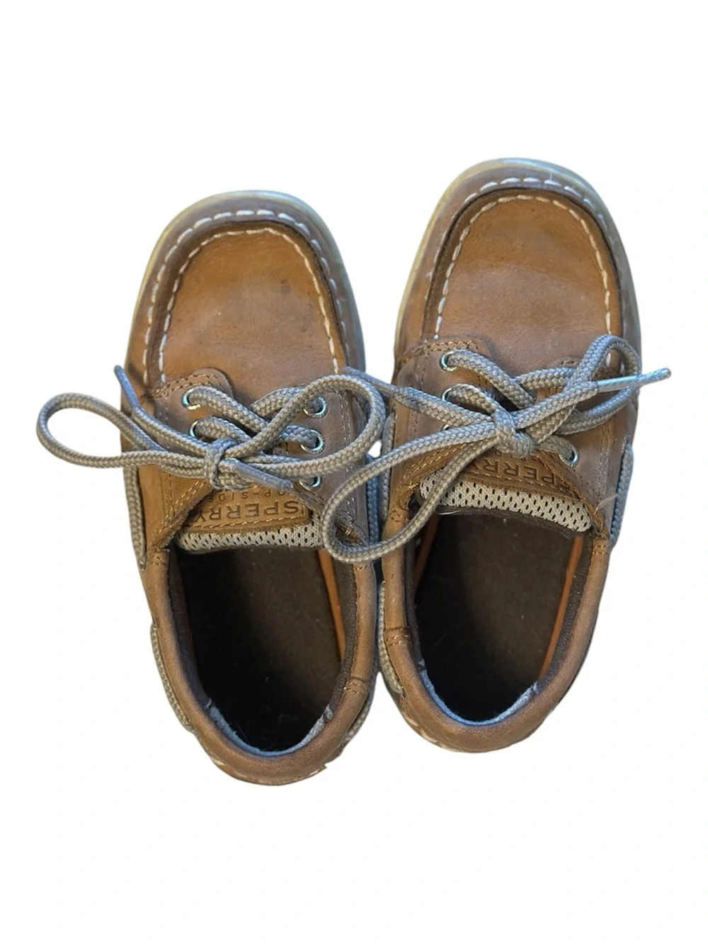 Sperry Toddlers Tan Brown Leather Boat Shoes